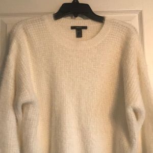 Fuzzy white sweater